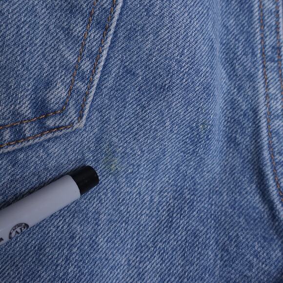 DENIM FORUM The Farrah Hi-Rise Cargo Jean 7 Yrs Bleu Taboo Wide Leg Women's 24 - Picture 7 of 16